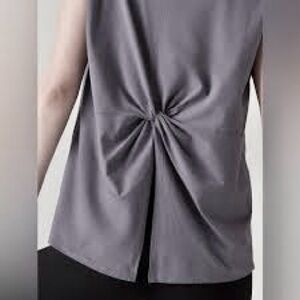 Athleta Black V-Neck Outbound Twist Tee